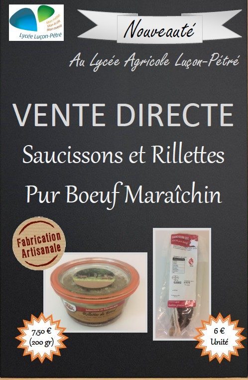 Vente directe Saucisson et rillettes - Pur Boeuf Maraîchin